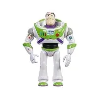mattel disney pixar toy story grande figurine articulée buzz l'éclair 25 cm avec détails authentiques, pour rejouer les scènes du film, jouet pour enfant, hfy27