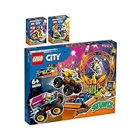brickcomplete lego city 60295 arena, 60297 power stuntbike & 60298 fusée