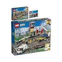 lego city lot de 3 : 60198 train de marchandises, 60205 rails et 30361 buggy de pompiers
