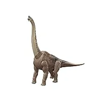 mattel jurassic world figurine articulée brachiosaurus, environ 80 cm de long, avec code adn scannable, morphologie et aux décorations authentiques, jouet enfant, dès 4 ans, hfk04