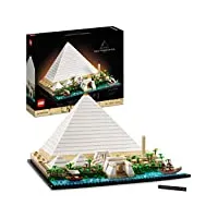 lego 21058 architecture la grande pyramide de gizeh: loisir créatif, maquette à construire, monument du monde, accessoire de décoration d'intérieur, cadeau fête des mères, construction et d'histoire