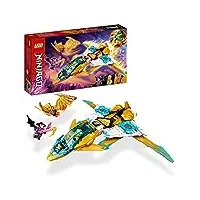lego 71770 ninjago le jet dragon d’or de zane, ensemble avec jouet d'avion et figurines de la série tv cristallisés, pour garçons et filles dès 7 ans