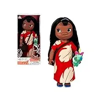 disney store poupée lilo animator, lilo & stitch, 39 cm, figurine de fille des îles en robe classique, poupée princesse à collectionner, convient aux 3 ans et plus