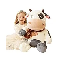 earthsound vache peluche géant animal jouet,78cm gros grand vache animaux géante xl xxl peluche mignon,cadeaux pour les enfants