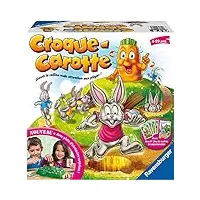ravensburger - croque carotte - jeu de société - enfants et parents - jeu de parcours rigolo - inclus jeu de cartes exclusif - de 2 à 4 joueurs à partir de 4 ans - mixte - 20948 - version française