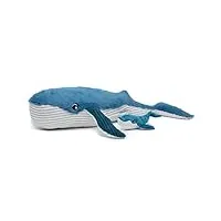 ptipotos by les déglingos - gravillou la baleine - peluche maman et son bébé - idée cadeau de naissance - terracotta - 75cm