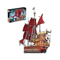 laki onenineten bateau pirate kit de construction, maquette pirate bateau de queen annes revenge, 3066 pièces grand moc blocs de construction compatible avec lego bateau pirate, (l73094rz2uq15wu)