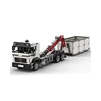 fatox véhicule à enrouleur technique pour camion mercedes ng 1632, 1632 briques de serrage pour camion, conteneur, kit de modélisme compatible avec lego technic
