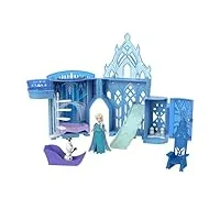 mattel disney la reine des neiges coffret histoires À empiler le palais de glace d’elsa, maison de poupée avec 3 figurines dont olaf, un trône et un lit pour elsa, jouet enfant, dès 3 ans, hpr37