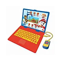 lexibook pat patrouille ordinateur portable éducatif bilingue néerlandais/français, jouet pour enfant avec 130 activités d'apprentissage, jeux et musique, bleu, jc798pai10