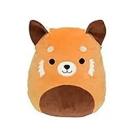 squishmallow peluche officielle kellytoy wildlife zoo squad - peluche douce - animaux (seth red panda, 19,1 cm)
