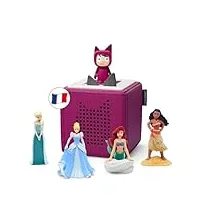 tonies coffret toniebox au royaume des princesses cassis, 4 figurines histoire + 1 figurine créatif, boîte à histoire et musique pour enfant 3-7 ans, conteur d'histoire robuste & facile à utiliser