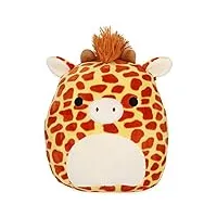 squishmallow peluche officielle kellytoy wildlife zoo squad - jouet en peluche souple - girafe gary - 20,3 cm