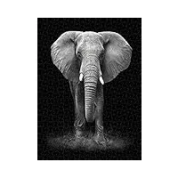 puzzle adulte 3000 pièces développement de l'intelligence de l'éléphant noir et blanc pour les enfants