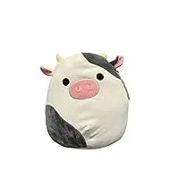 squishmallow peluche officielle kellytoy à collectionner ferme squad animaux doux (vache connor, 30,5 cm)