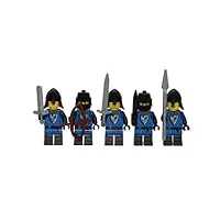 lego chevalier lot de 5 figurines de chevalier falcon knights (chevalier 1), noir