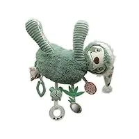 les dÉglingos - peluche d'activites chillos le paresseux - vert - jouet d'éveil pour bébé - idée cadeau - dès la naissance - 41cm, 30 cm