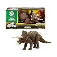 mattel jurassic world - figurine sustainable triceratops