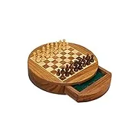 jeu d'echecs portable jeu d'échecs magnétique, jeux de société jeu d'échecs en bois for adultes, pliant jeu d'échecs plateau de jeu avec crafted magnétique d'échecs professionnelle jeu d'echecs ( tail