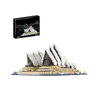 aprila technik architecture opéra de sydney maquette à construire, 4131 pièces ensemble modulaires jeu de construction modèle architecture assemblage avec des blocs, compatible avec lego technic