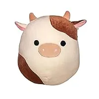 squishmallow peluche officielle kellytoy de collection ferme squad animaux doux au choix vache cochon cheval, mouton, âne (ronnie cow, 30,5 cm)