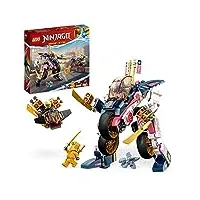 lego 71792 ninjago le robot bolide transformable de sora, set avec figurine à transformer en moto, jouet de ninja pour enfants, garçons et filles, plus 3 minifigurines