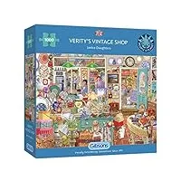 verity's vintage shop puzzle de 1000 pièces | puzzle durable pour adultes | planche 100 % recyclée de qualité supérieure | excellent cadeau pour adultes | gibsons games