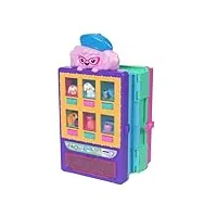 polly pocket coffret collection bonbon, studio de mode licorne, comprend 1 distributeur et 2 coffrets histoires, 2 figurines et plus de 40 accessoires inclus, jouet pour enfant de 4 ans et plus, hkw12