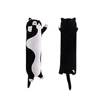 snowolf coussin doux en peluche pour chat douillet peluche jouet peluche cadeau (noir, 110 cm)