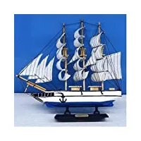 cazaru maquette de bateau salon décorations modèle de voilier 33cm nautique en bois voilier modèle manuel navire miniature décor de fête nautique cadeaux créatifs pour de