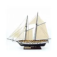 maquette de bateau décorations de salon chem kits de modèles de voiliers modèle de bateau à voile en bois classique modèle en bois à l'échelle harvey modèle en bois pour cadeau pour la décoration