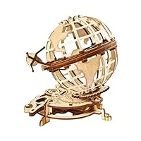 puzzles 3d modèle globe puzzle en bois construction mécanique pour adolescents et enfants maquettes pour adultes loisirs jouets