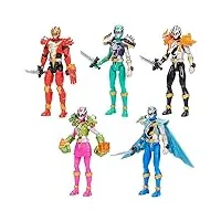power rangers dino fury team up pack – figurines d'action de 15,2 cm, jouets pour garçons et filles de 4 ans, ensemble de figurines d'action, jouets de super-héros (exclusivité amazon)