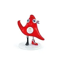 doudou et compagnie - figurine mascotte phyrge paralympique - licence officielle des jeux olympiques et paralympique de paris 2024 - 16 cm - rouge - jo2508