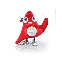 doudou et compagnie - figurine mascotte phyrge oly - licence officielle des jeux olympiques de paris 2024 - grande figurine pour enfants 3 ans et plus - 25,5 cm - rouge - jo2506