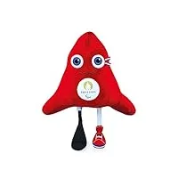 doudou et compagnie - peluche phryge paralympique géante 130 cm - mascotte officielle jo paris 2024 - peluche rouge des jeux olympiques et paralympiques - forme bonnet phrygien -130 cm - jo2407