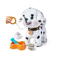or or tu chien jouet enfant peluche chien interactifs qui marche et aboie en laisse, robot animaux pour 3 4 5 6+ ans filles garçons cadeau
