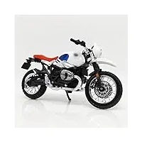 mauwey maquette de moto pour r ninet blanc bleu 1:18 moulé sous pression modèle vélo rue moto collection ornement
