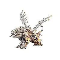 metalkitor puzzle 3d en métal tigre du bengale pour adultes, 700 pièces, kit de montage – décoration de bureau de style steampunk rétro (avec ailes courtes)