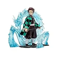 mcfarlane toys - demon slayer - deluxe - tanjiro dixième mouvement - le souffle de la l'eau - 13 cm - personnages de mangas et animés - dès 12 ans - lansay