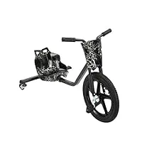 pedal go kart pour enfants, 16 pouces, tricycle, véhicule pour enfants, tricycle, jouet accessible pour garçons et filles, > 6 ans (noir a1)