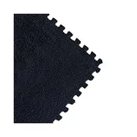 puzzle carrés de tapis en peluche, carreaux de mousse imbriqués de 12x12 pouces, petits tapis, faciles à nettoyer et à ranger, tapis de jeu, chambre à coucher, 100 pièces(color:noir)