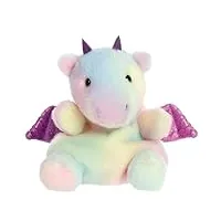 aurora adorable palm pals aster dragon stuffed animal - pocket-sized play - collectable fun - rainbow 5 inches