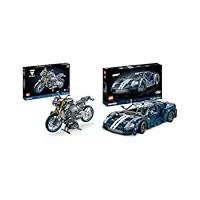 lego 42159 technic yamaha mt-10 sp, kit de maquette de moto pour adultes & 42154 technic ford gt 2022, maquette de voiture pour adultes à construire, Échelle 1:12 avec caractéristiques authentiques