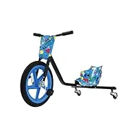 kart à pédale à 360° - véhicule pour enfants - jouet pour enfants - avec siège réglable - jouet pour garçons et filles - tricycle à pédales - vélo à trois roues (numéro bleu)