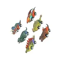 ibasenice 18 pcs voiture à traction dinosaure retirer les voitures de dinosaures jouets de voiture les jouets d'enfants des modèles jouets éducatifs pour enfants jouets pour enfants puzzle