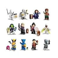 lego marvel series 2 minifigure : lot complet de 12 figurines : beast wolverine moon knight hawkeye – comprend un calendrier man capes – superhéros 71039