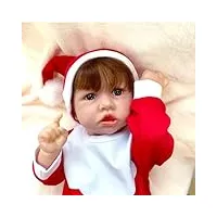 besbet poupée bébé réaliste, 18 pouces paquet avec jouets d'alimentation poupon reborn fille silicone, pour les enfants à partir de 3 ans en tant que compagnon de jeu,d-boy