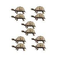 ibasenice 10 pcs simulation tortue bureau jouets de bureau animaux miniatures fausse tortue décor jouet tortue figurine tortue terrestre jouet gâteau le cadeau tortue terrestre ornement