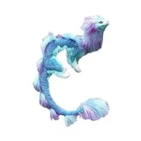 peluche d'axolotl dragon | jouet en peluche fait-main de 60cm avec squelette en fil et mains en latex sécurisées | cadeau de décoration parfait (bleu)